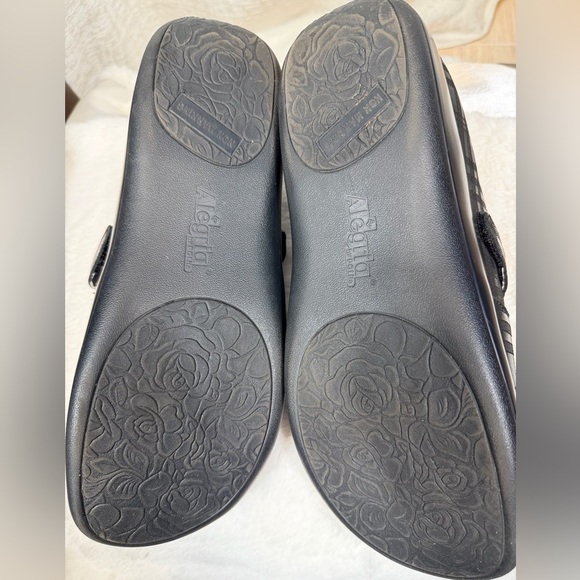 Alegria Women’s Leather Slip-On Clogs Black EU 40 US 9.5–10 Comfort Work Shoes - Picture 6 of 7